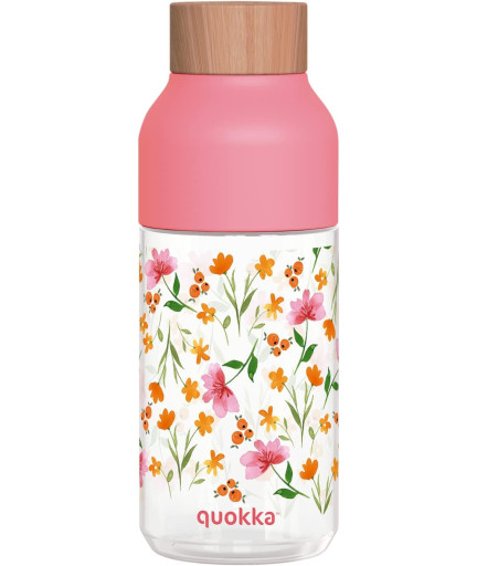Пляшка для води 570 мл Quokka Pink Flowers (06997)