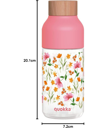 Пляшка для води 570 мл Quokka Pink Flowers (06997)